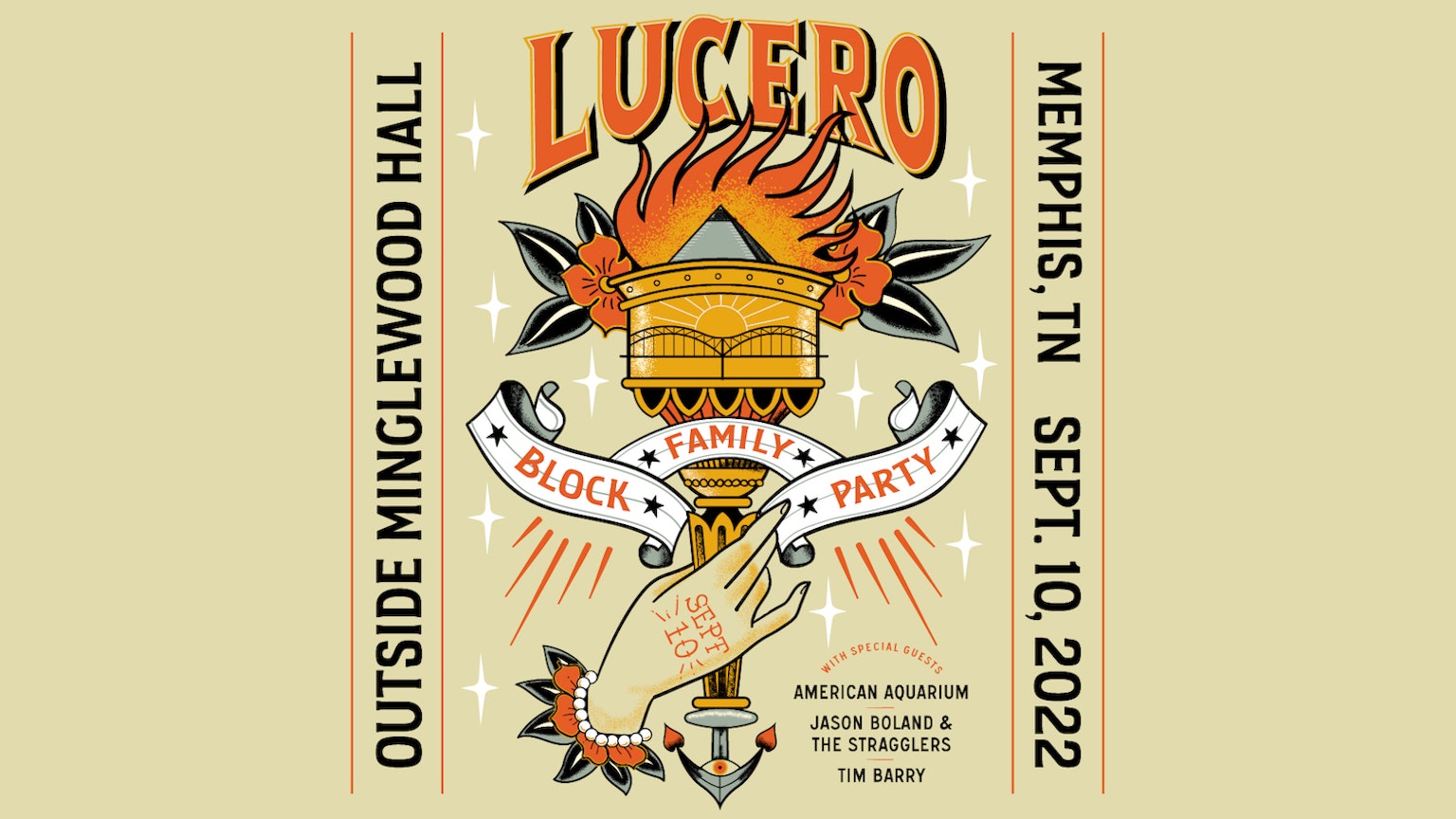 Lucero Tickets Memphis, TN Lucero Family Block Party Minglewood Hall Sat, Sep 10 2022